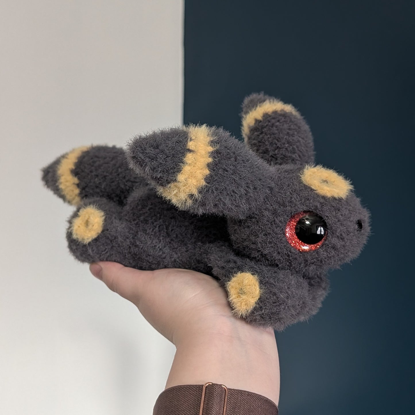 Weighted Fuzzy Dark Fox Crochet Plushie