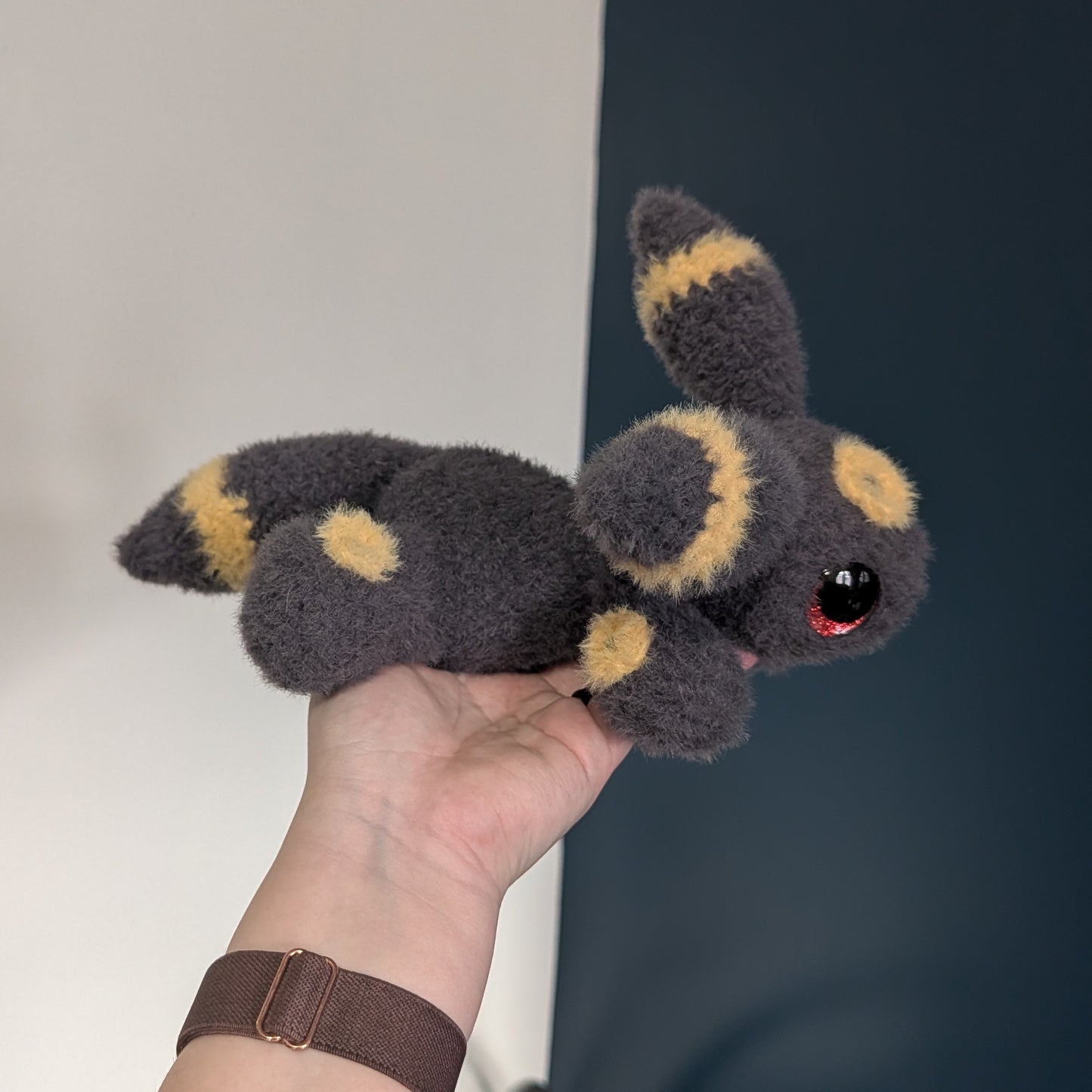 Weighted Fuzzy Dark Fox Crochet Plushie