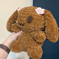 MADE TO ORDER Jumbo Kawaii Japanese Brown Puppy Dog Bunny Crochet Plushie