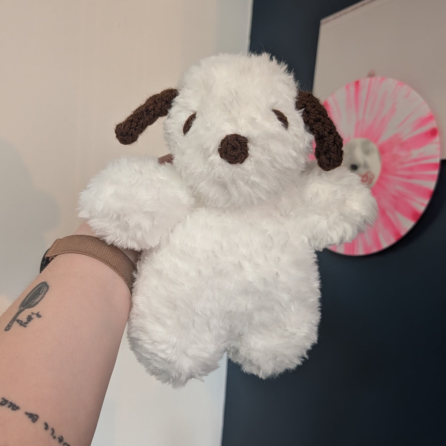 Weighted Fluffy Soup Belly Puppy Dog Crochet Plushie