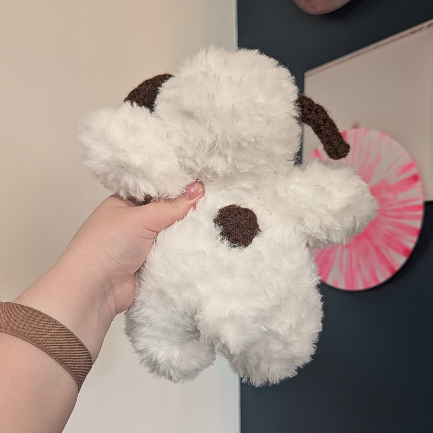 Weighted Fluffy Soup Belly Puppy Dog Crochet Plushie