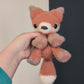 Weighted Fuzzy Fox Snuggler Crochet Plushie