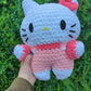 Peluche de crochet de gatito japonés Jumbo Kawaii con traje rosa [Archivado]