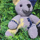 CUSTOM ORDER Black Sitting Bunny and Navy/Yellow Swirled Dog Crochet Plushie [Archived]