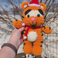 Christmas Tigger Crochet Plushie (removable santa hat & scarf)