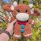 Jumbo Gingerbread Cow Crochet Plushie