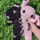 MADE TO ORDER Jumbo Black and Pastel Pink Two Headed Bear Bunny Crochet Plushie