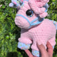 CUSTOM ORDER Pastel Pink and Blue Horse Crochet Plushie