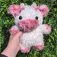 Fluffy Pink Swirl Cow Crochet Plushie