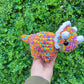 Retro Rainbow Triceratops Dinosaur Crochet Plushie [Archived]