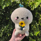Velvet Sunflower Sprout Boy Crochet Plushie