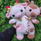 Jumbo Chocolate Strawberry Two-Headed Cow Crochet Plushie [Archived]