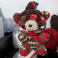 Chocolate Covered Strawberry Teddy Bear Crochet Plushie