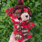 Chocolate Covered Strawberry Teddy Bear Crochet Plushie