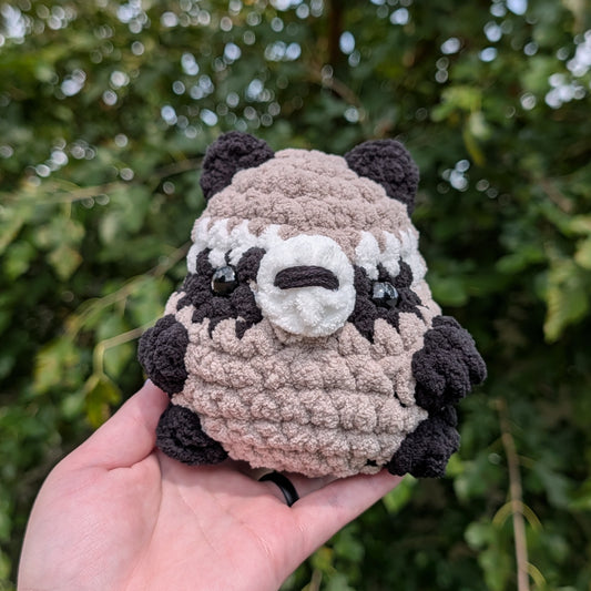 Chubby Raccoon Crochet Plushie