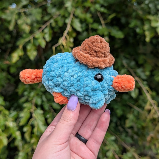 Mini Perry the Platypus Crochet Plushie