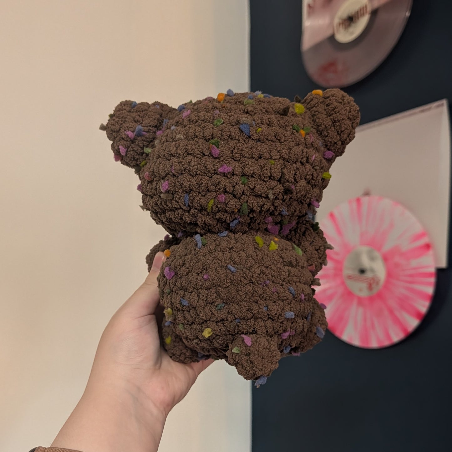 Cosmic Brownie Confetti Teddy Bear Crochet Plushie
