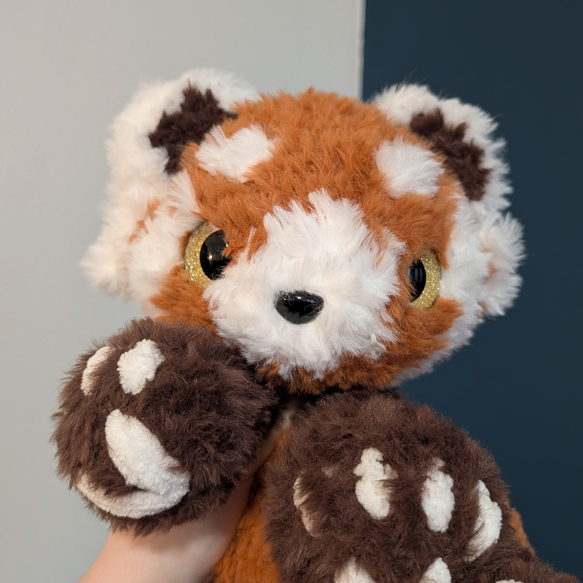 MADE TO ORDER Jumbo Fluffy Red Panda Snuggler Crochet Plushie