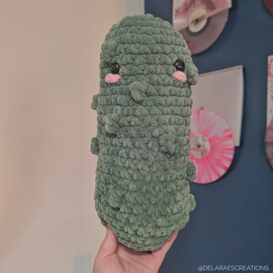 Jumbo Pickle Crochet Plushie