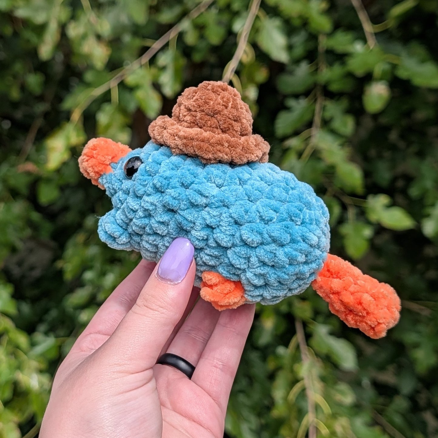 Mini Perry the Platypus Crochet Plushie