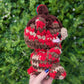 Chocolate Covered Strawberry Teddy Bear Crochet Plushie