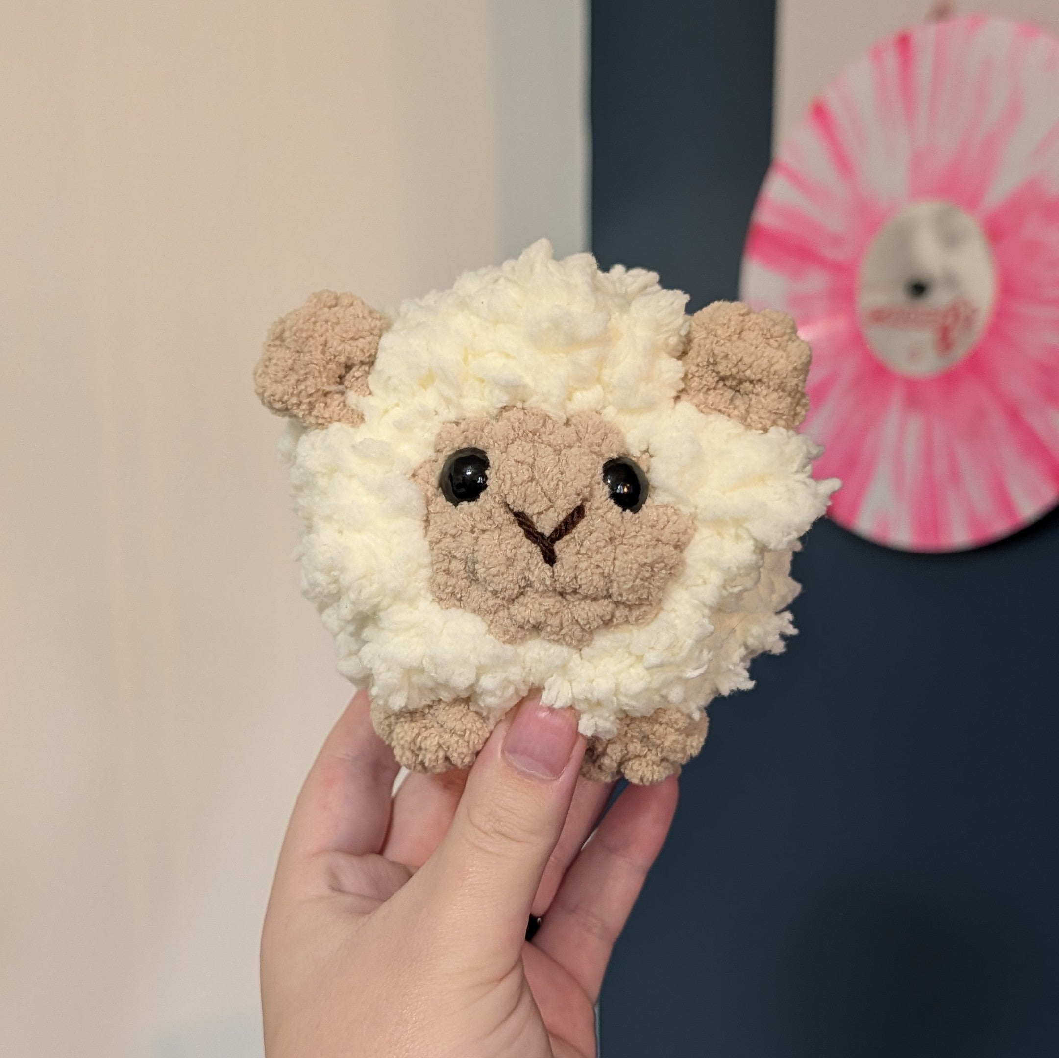 Fuzzy Baby Sheep Puff Crochet Plushie – Delarae's Creations