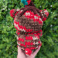 Chocolate Covered Strawberry Teddy Bear Crochet Plushie