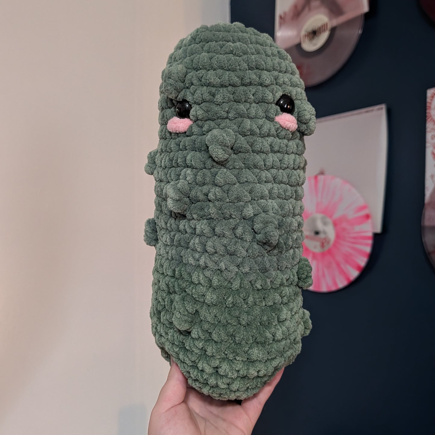 Jumbo Pickle Crochet Plushie