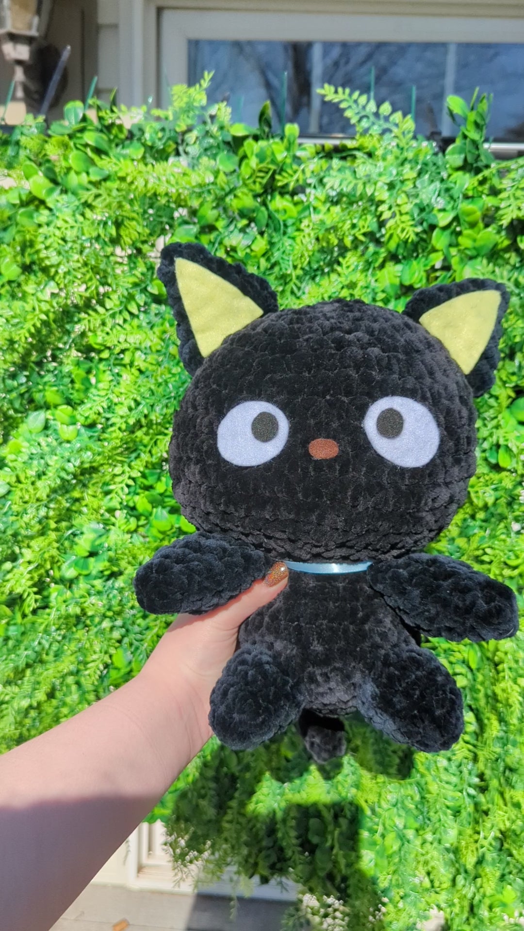 MADE TO ORDER Jumbo Kawaii Japanese Black Kitty Cat Crochet