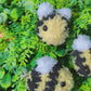 Fuzzy Fluffy Bee Crochet Plush Keychain