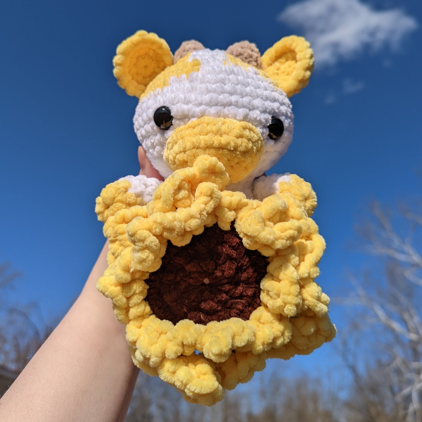 Sunflower Cow Crochet Plushie [Archived]