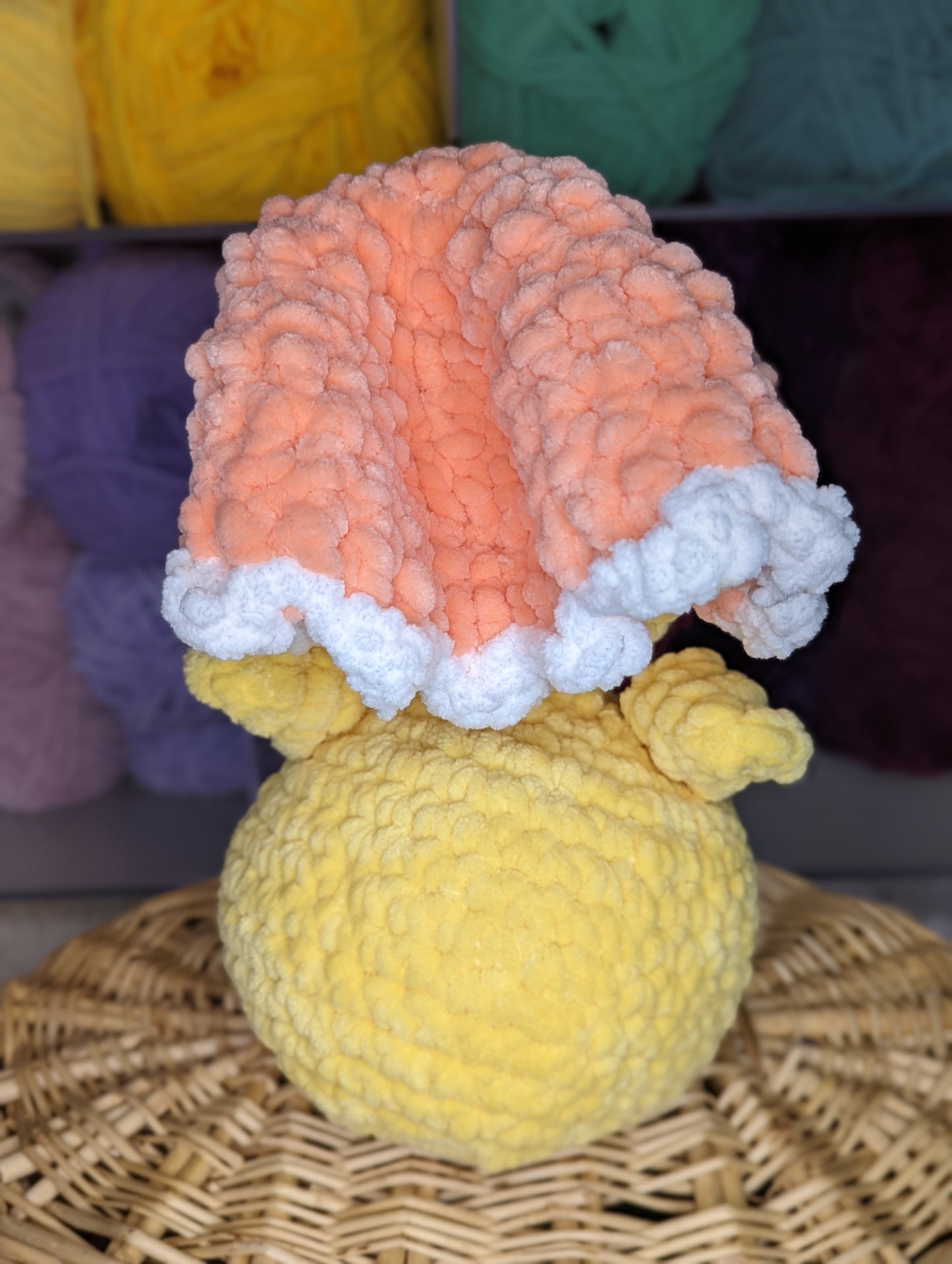 Jumbo Duck wearing Bonnet Crochet Plushie [Archived]