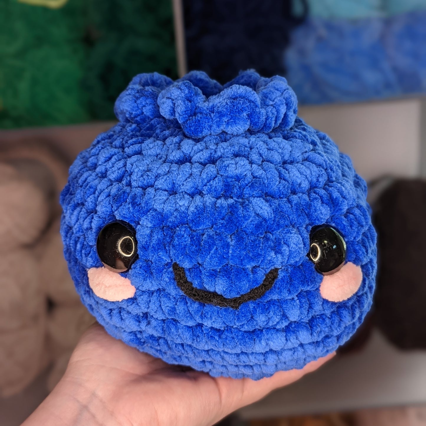 MADE TO ORDER Jumbo Blueberry Crochet Plushie