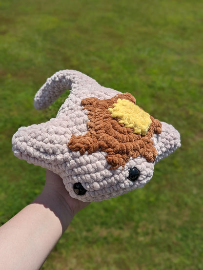 Sea Pancake Stingray Crochet Plushie