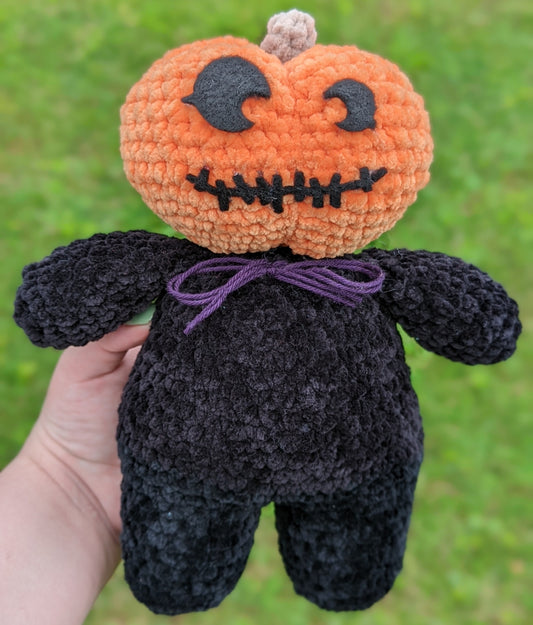 Jack O Lantern Pumpkin Man Crochet Plushie [Archived]