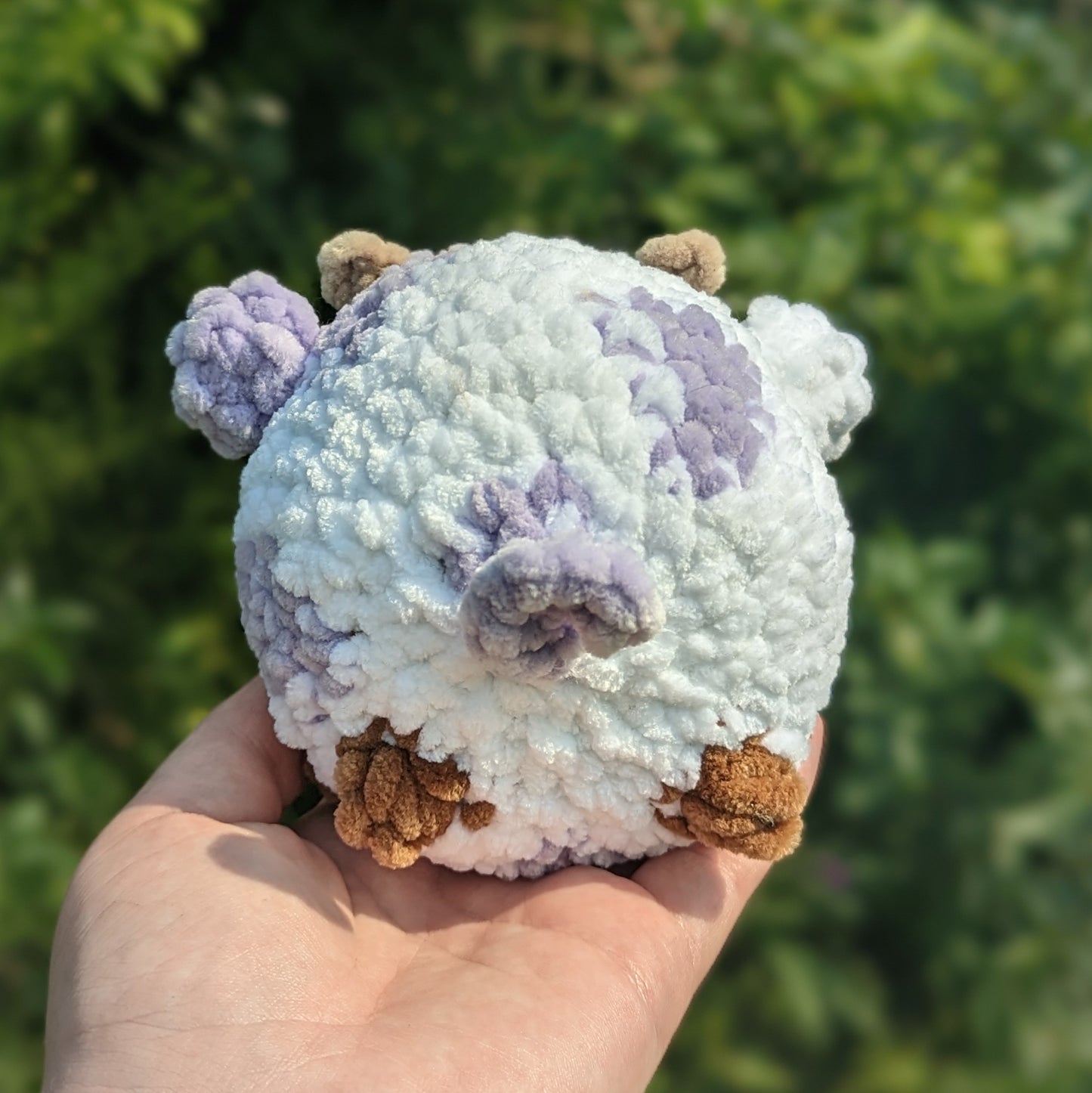 Grape Chubby Cow Stress Ball Crochet Plushie [Archived]