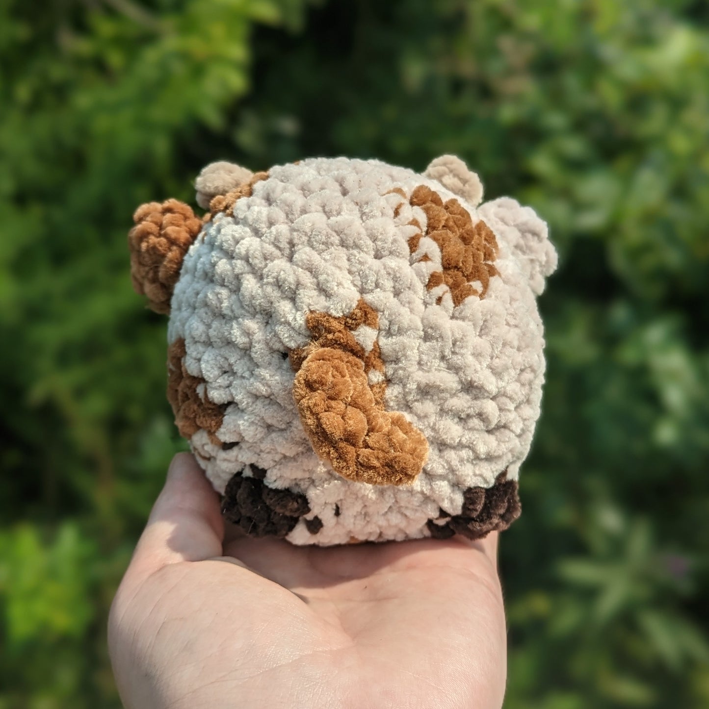 MADE TO ORDER Chocolate Chubby Cow Stress Ball Crochet Plushie