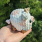MADE TO ORDER Strawberry Chubby Cow Stress Ball Crochet Plushie