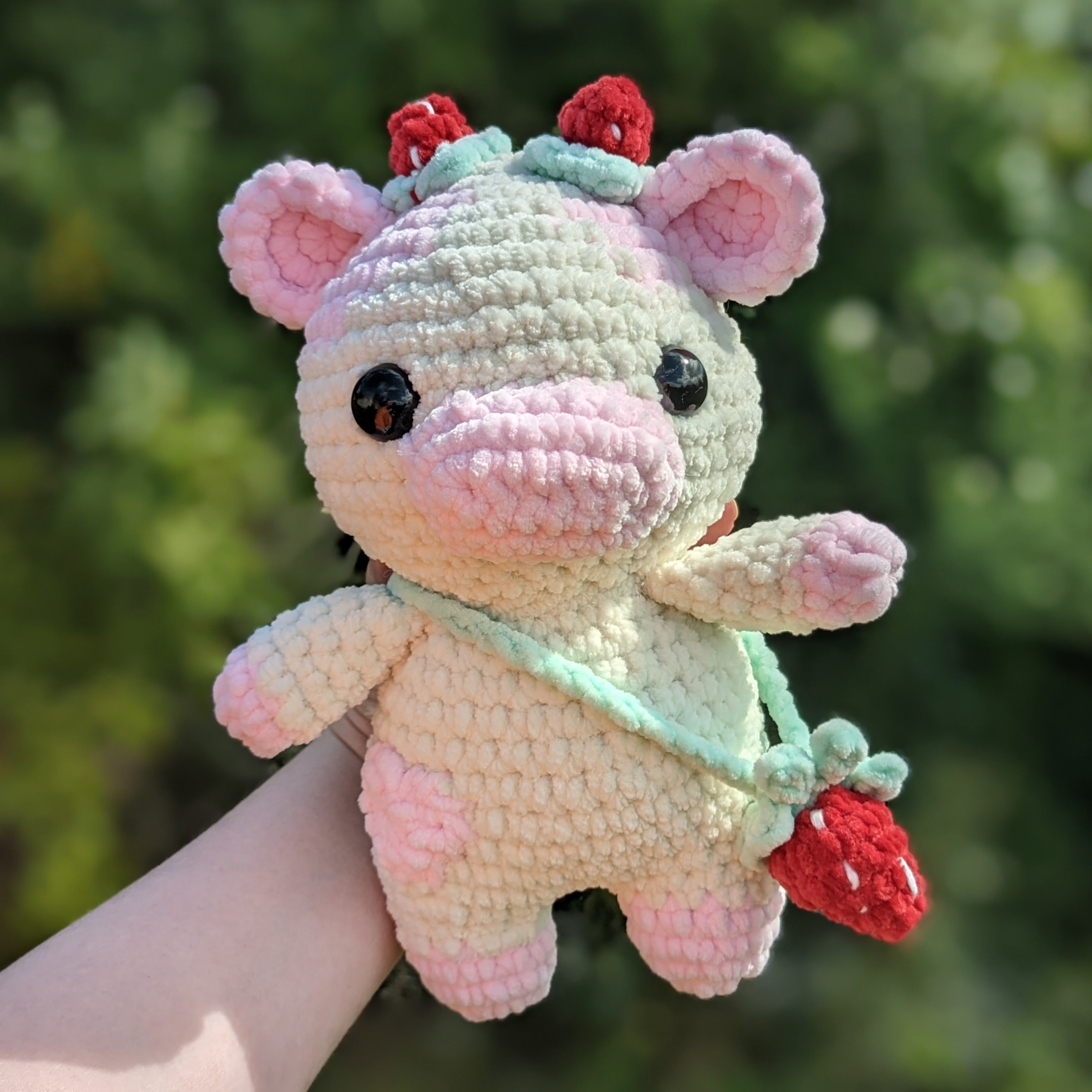 Newest Jumbo Fuzzy Crochet Cow