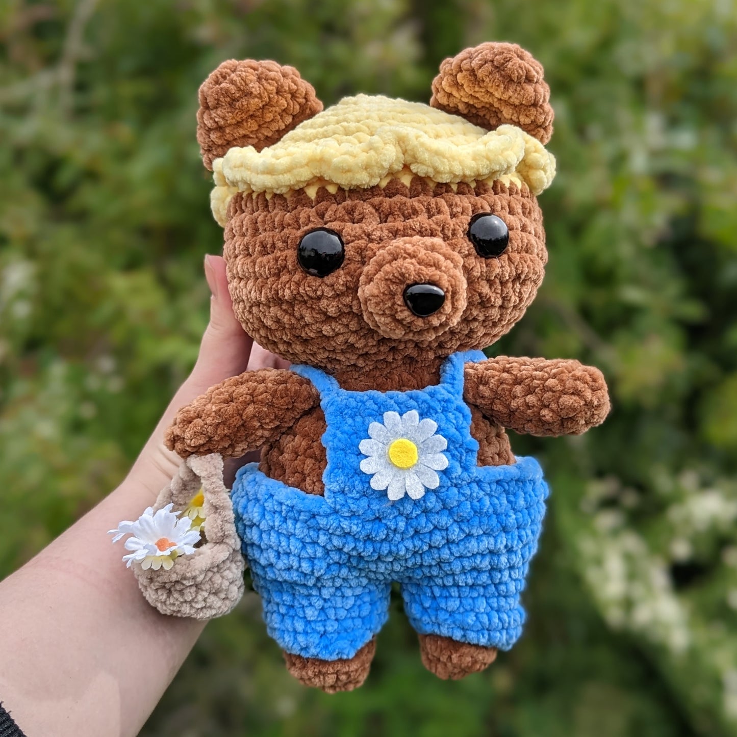 Nature Bears in Overalls Crochet Pattern // NOT PHYSICAL ITEM