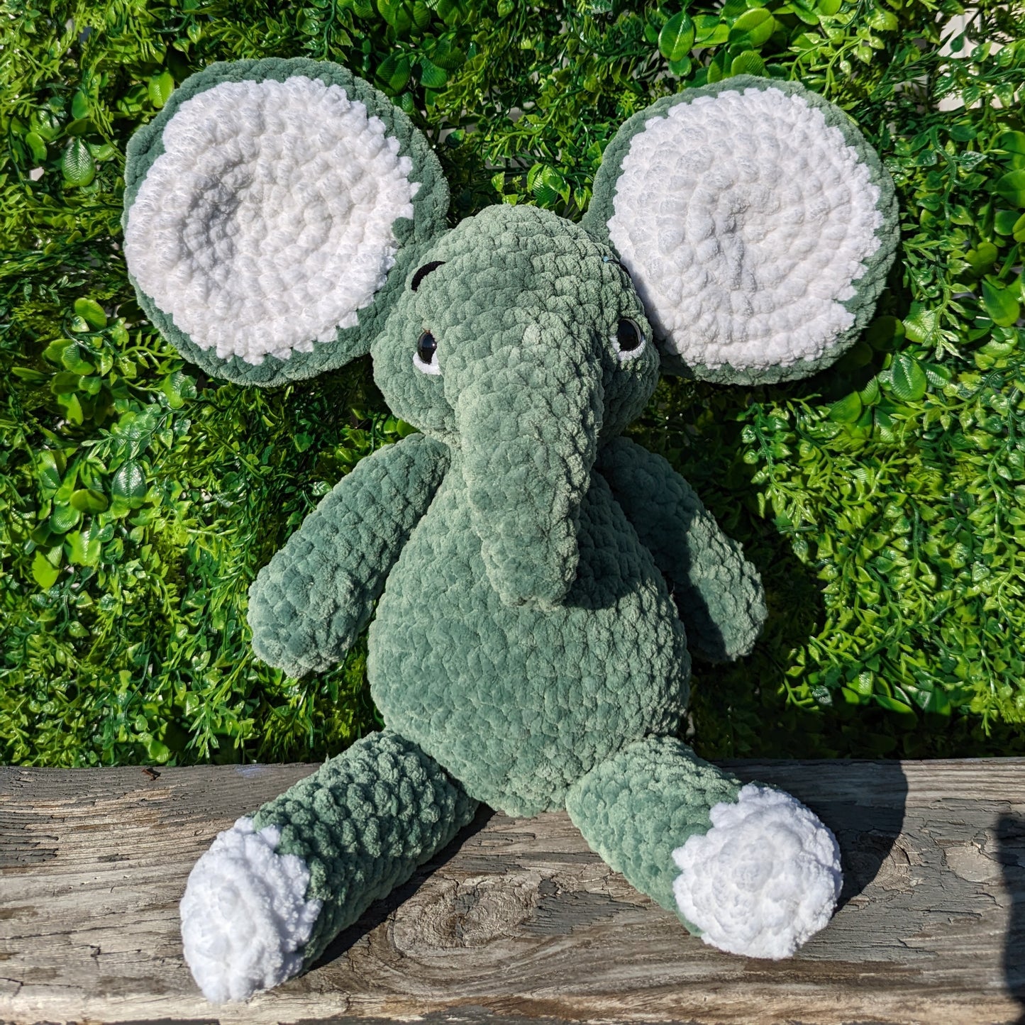 Jumbo Green Elephant Crochet Plushie [Archived]