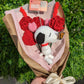 Crochet Snoopy Floral Bouquet