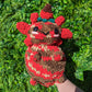 Jumbo Chocolate Strawberry Axolotl Crochet Plushie