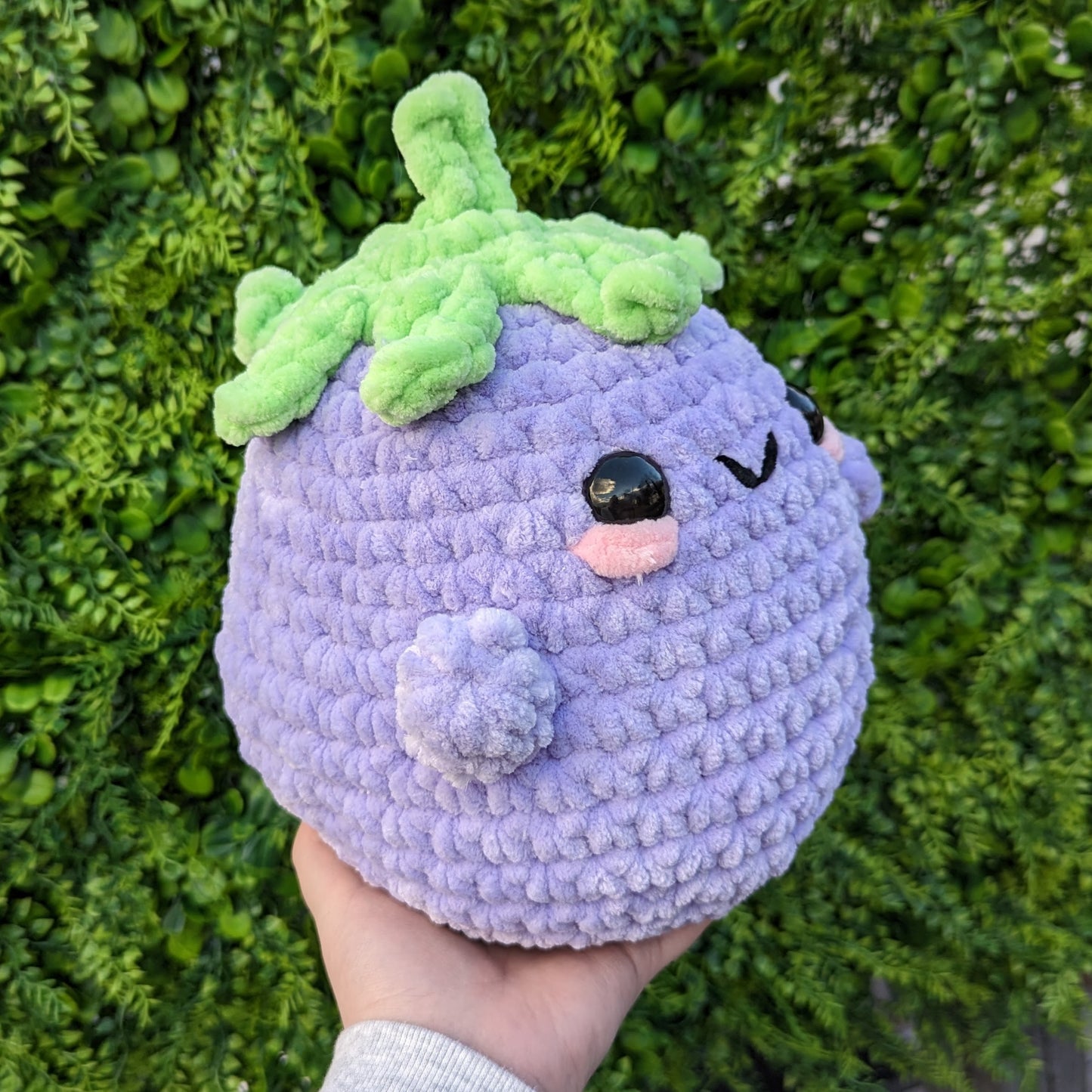 Jumbo Eggplant Crochet Plushie