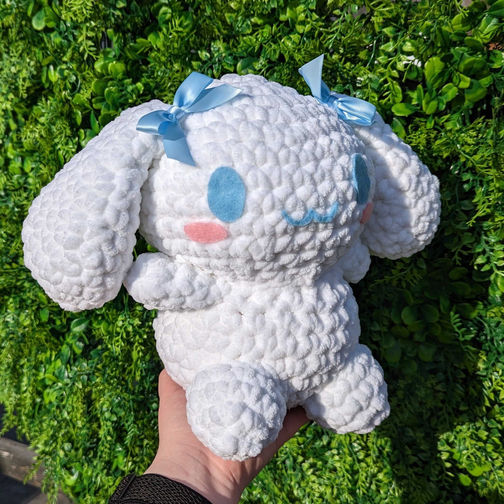 Gangster Mikroprocessor kandidatskole MADE TO ORDER Jumbo Kawaii Japanese White Dog Bunny Crochet Plushie –  Delarae's Creations