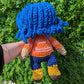 Peluche de crochet de niña con ojos de botón gigante (accesorios removibles) [Archivado]