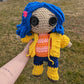 Jumbo Button-Eyed Girl Crochet Plushie (removable accessories) [Archived]