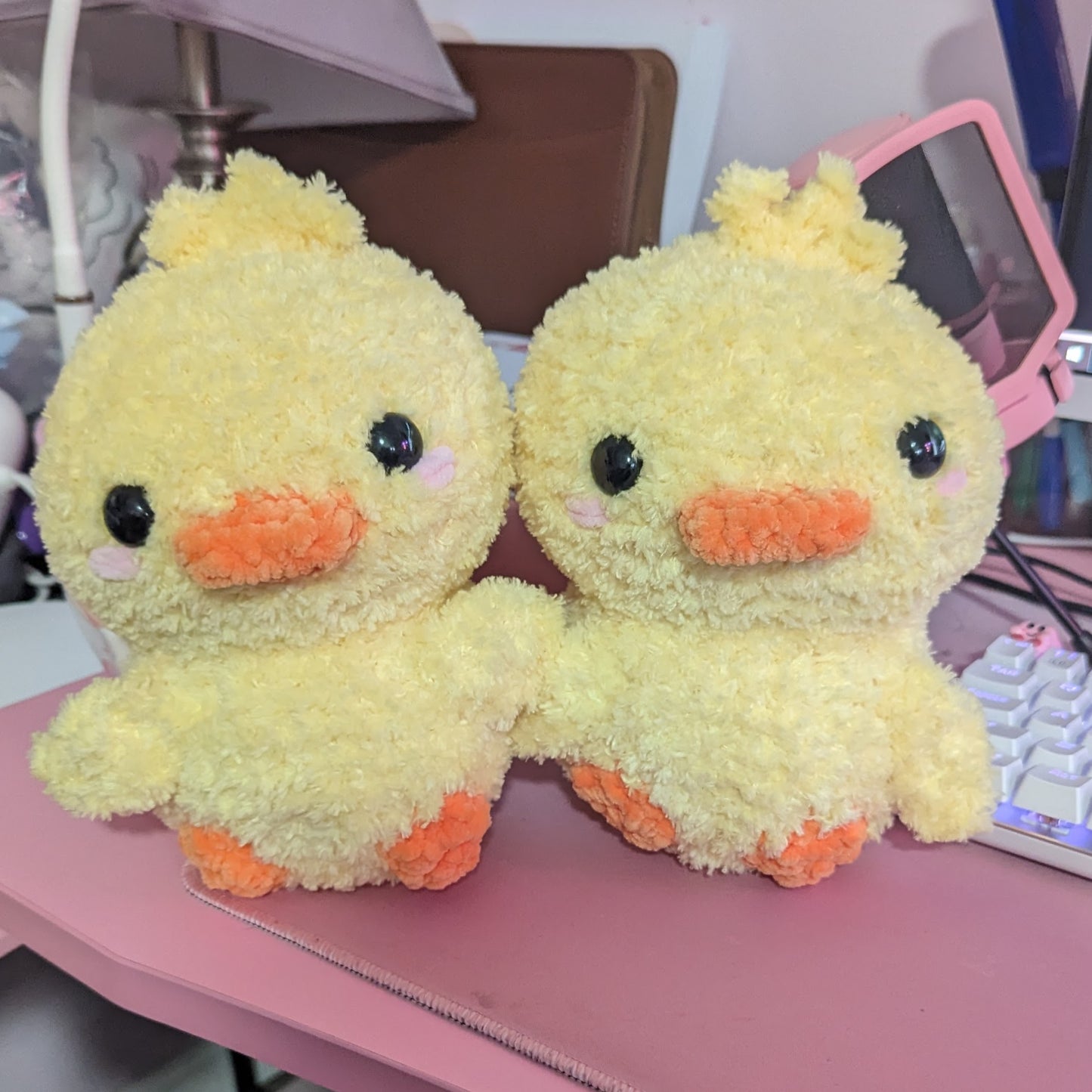 Fluffy or Regular Chubby Baby Duck Crochet Plushie