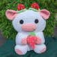 CUSTOM ORDER Giant Strawberry Cow Crochet Plushie [Archived]
