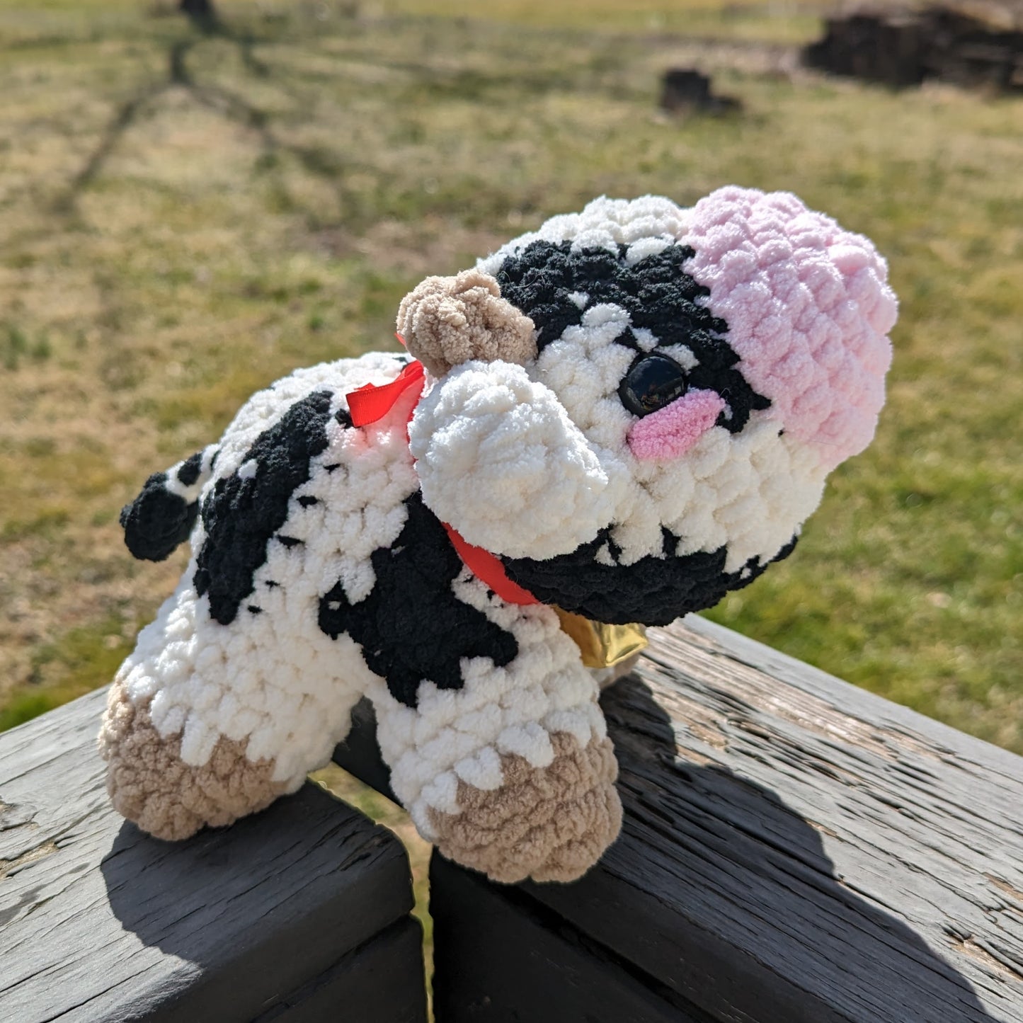 Peluche de crochet Baby Moo Cow (con cencerro) [Archivado]